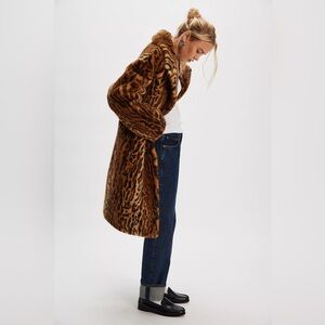Stand Studio Camille Cocoon Coat Leopard